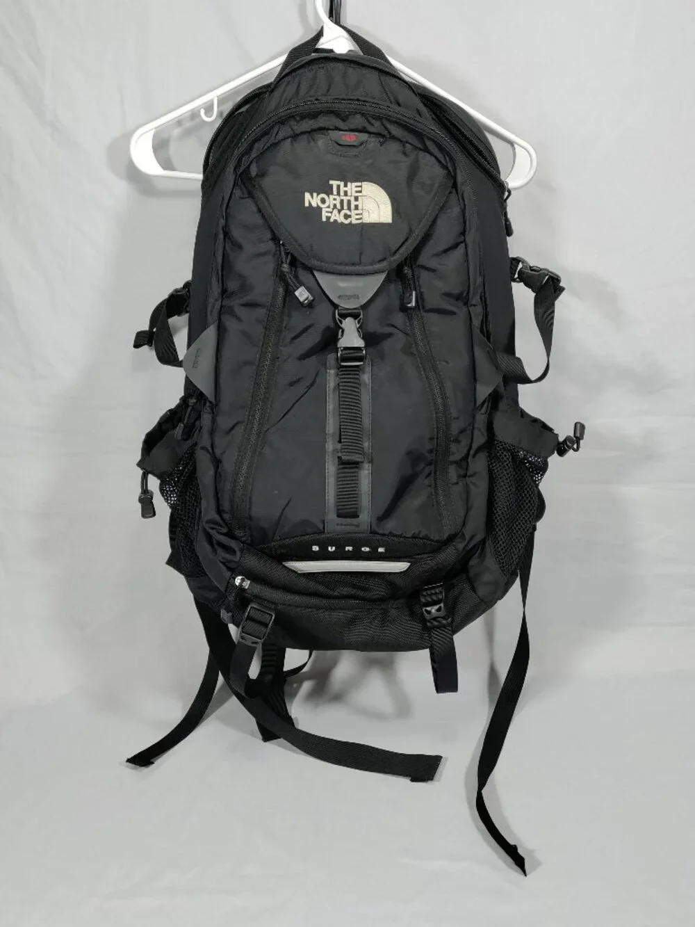 The North Face Surge 35L Black Laptop Backpack AE5T Travel Hiking School